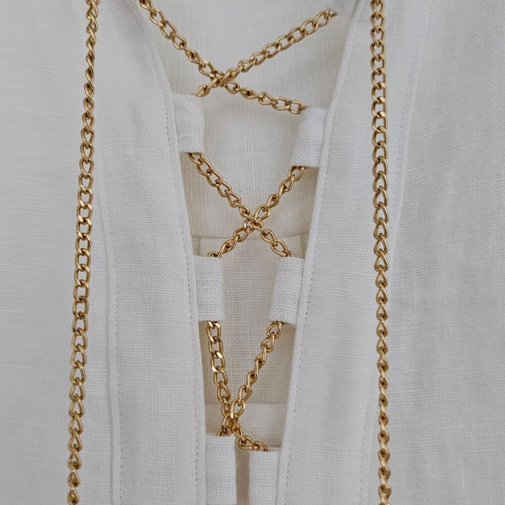 MICHAEL KORS Linen Top - with Chain Detail - Picture 7 of 15